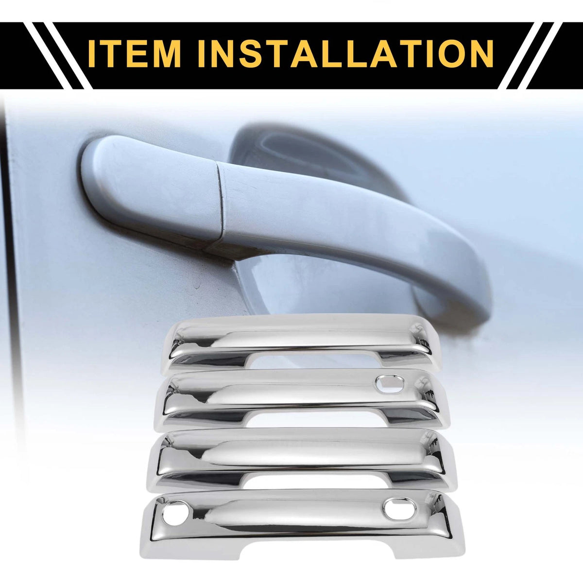 Car Door Handle Protector Set for Ford F-150 (2021-2024) with Smart Key Holes