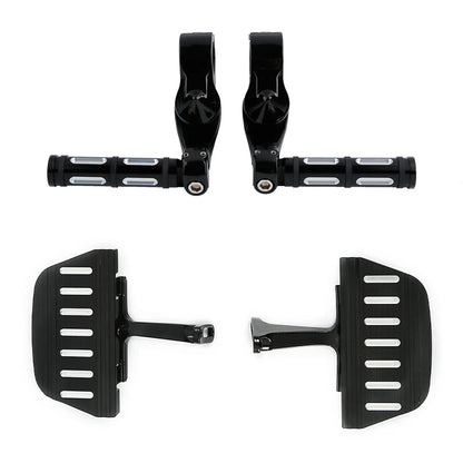 Rear Passenger Floorboards & Highway Foot Pegs for Harley Street Glide (93-25)