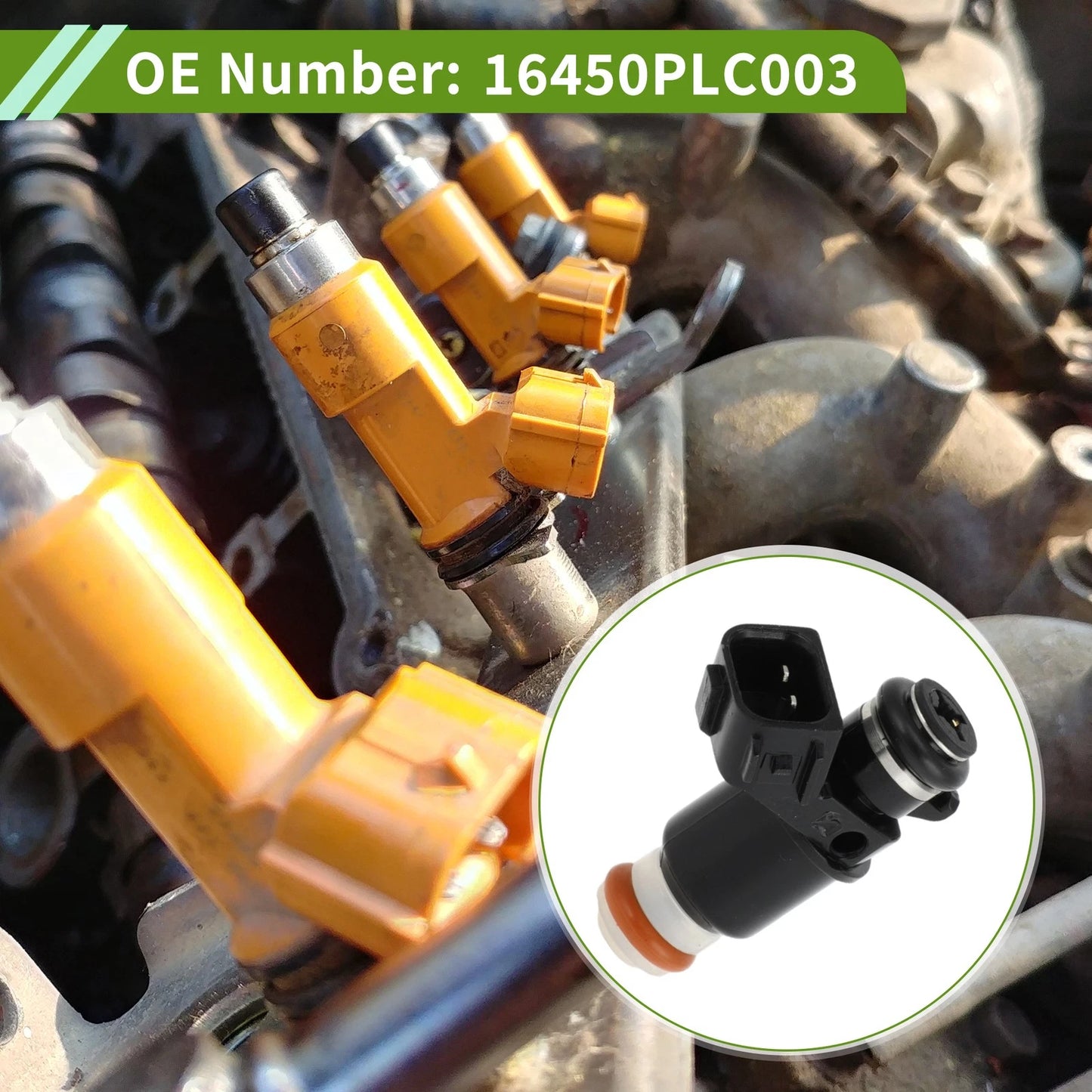Fuel Injector 1 Pc for Honda Civic Si 2.0 (2002-2005) Black