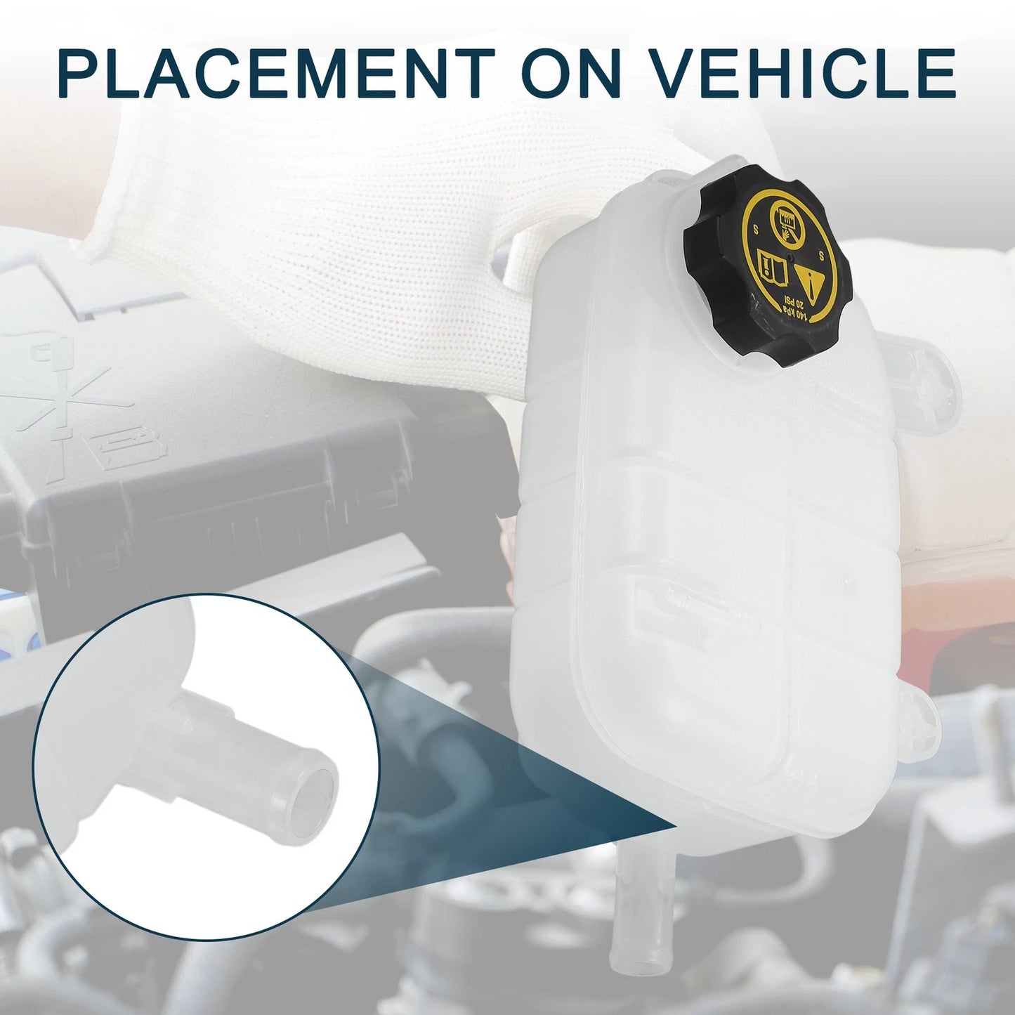 Coolant Expansion Overflow Tank with Cap for Buick Encore (2013–2020)