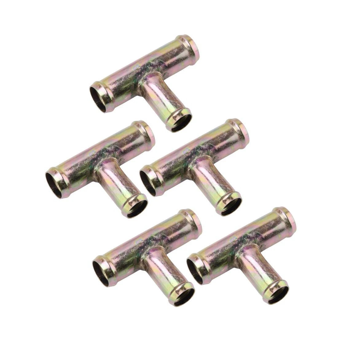 5 x T-Shape 19mm Tee Heater Hose Fitting Connector for Car Adapter