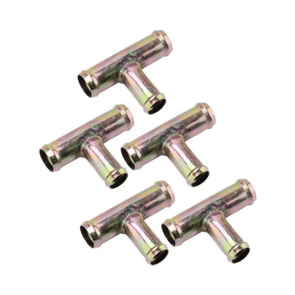 5 x T-Shape 19mm Tee Heater Hose Fitting Connector for Car Adapter