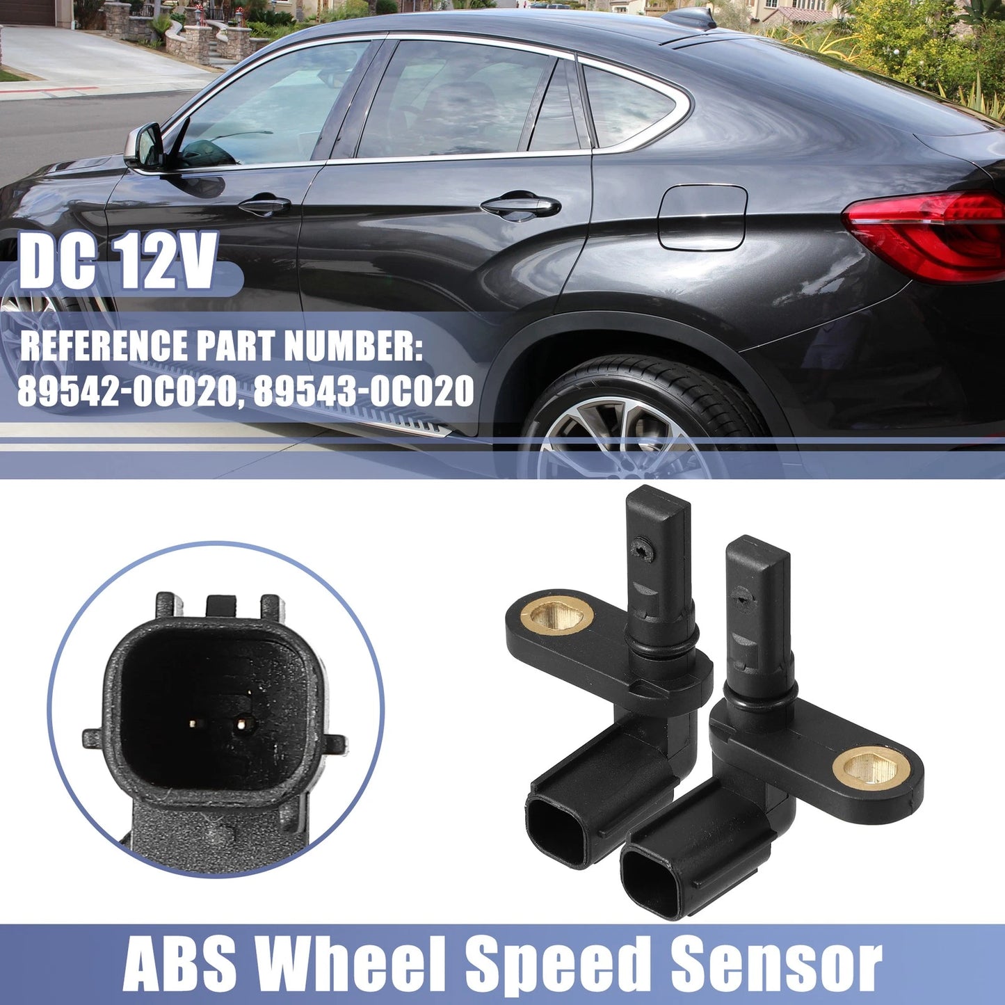 2 x ABS Wheel Speed Sensor Left/Right for Toyota Tundra/Sequoia (2007–2017)