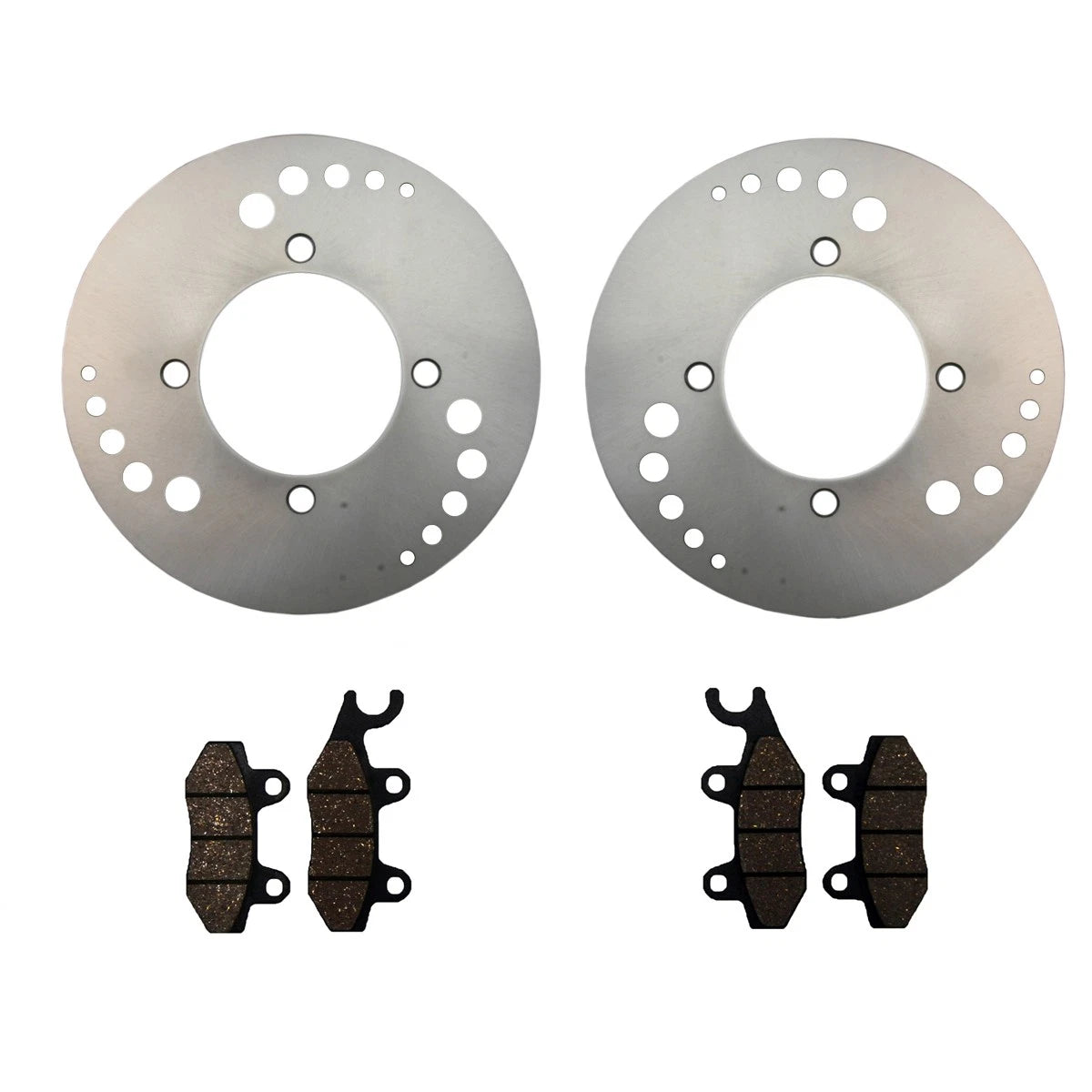 2 x Front Disc Rotors & Pads for Kawasaki Brute Force 650 4x4 IRS (2006–2013)