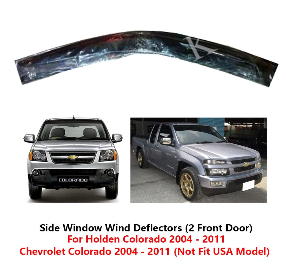2 x Front Door Wind Shield Air Guards for Chevrolet Colorado (2002-2011)