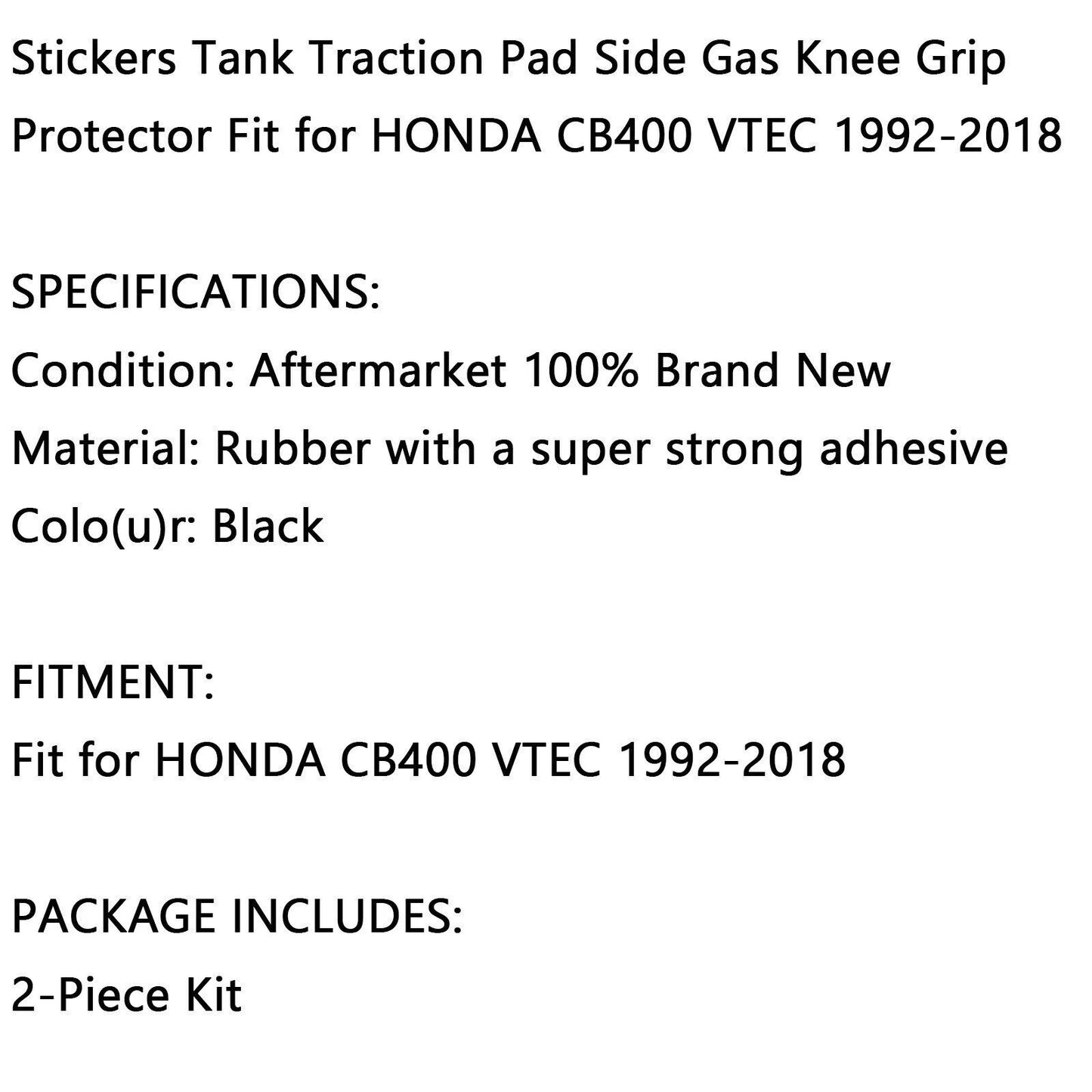 2 x Knee Pads Stickers for Honda CB400 VTEC (1992-2018)