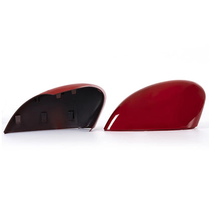 Red LH+RH Door Side Rearview Mirror Cover Caps for 2011-2017 Ford Fiesta