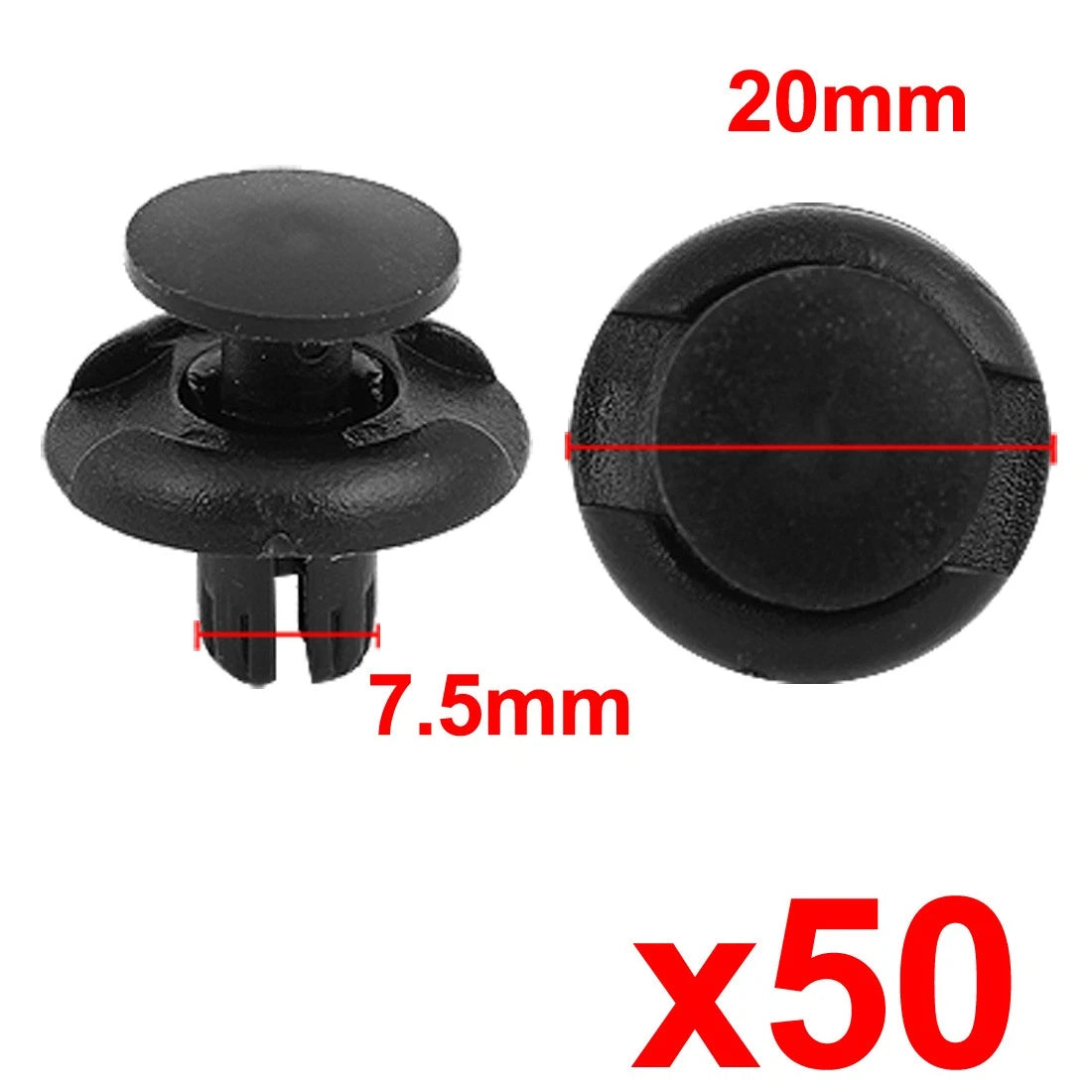 50 Pcs Front Mudguard Retainer Clips for Honda Acura (2001-2023)
