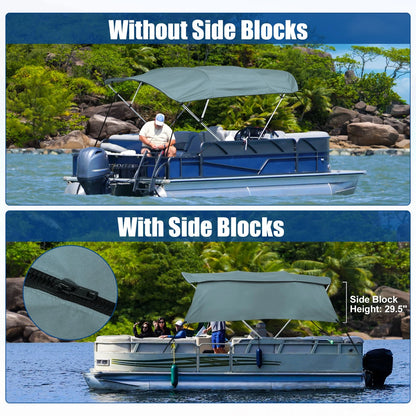 600D 4Bow Bimini Top Canvas and Detachable Side Blocks for Make Model