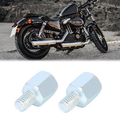 2 x 10mm to 8mm Reverse Rearview Mirror Adapter Bolt Screw for Motorcycle