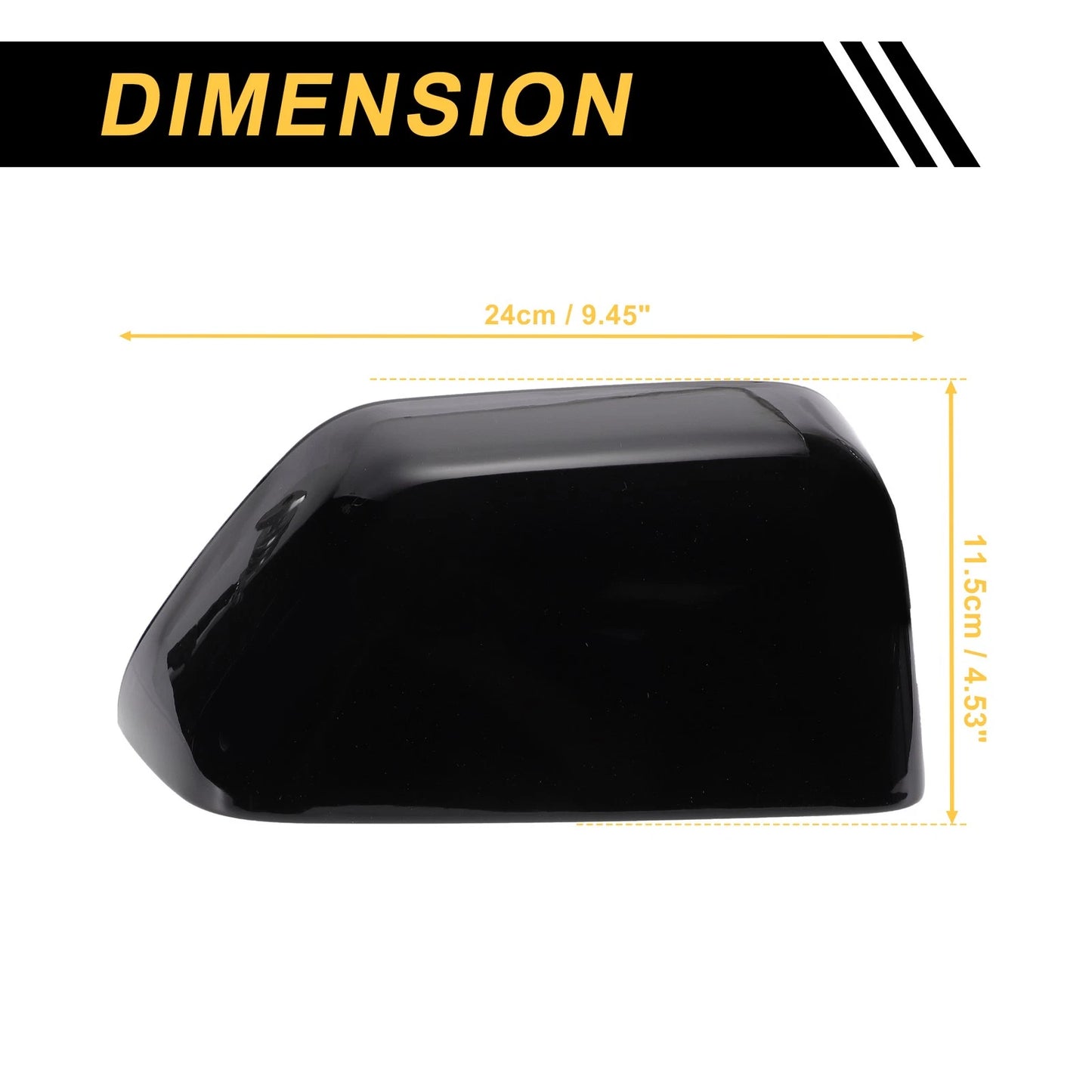 Right Side Mirror Cover Cap Gloss Black for Ford F-250 F-350 F-450 F-550 (2017-2023)