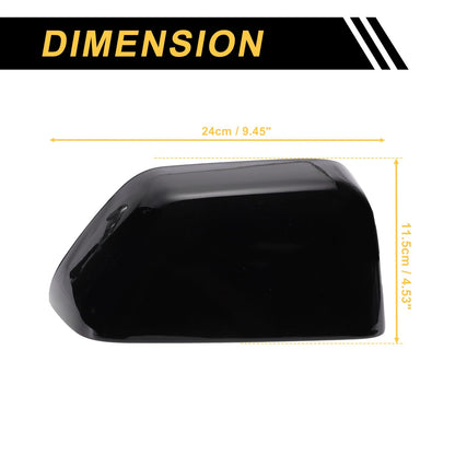 Right Side Mirror Cover Cap Gloss Black for Ford F-250 F-350 F-450 F-550 (2017-2023)
