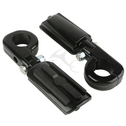 32mm Black Highway Engine Guard Bar Foot Pegs for Harley Dyna