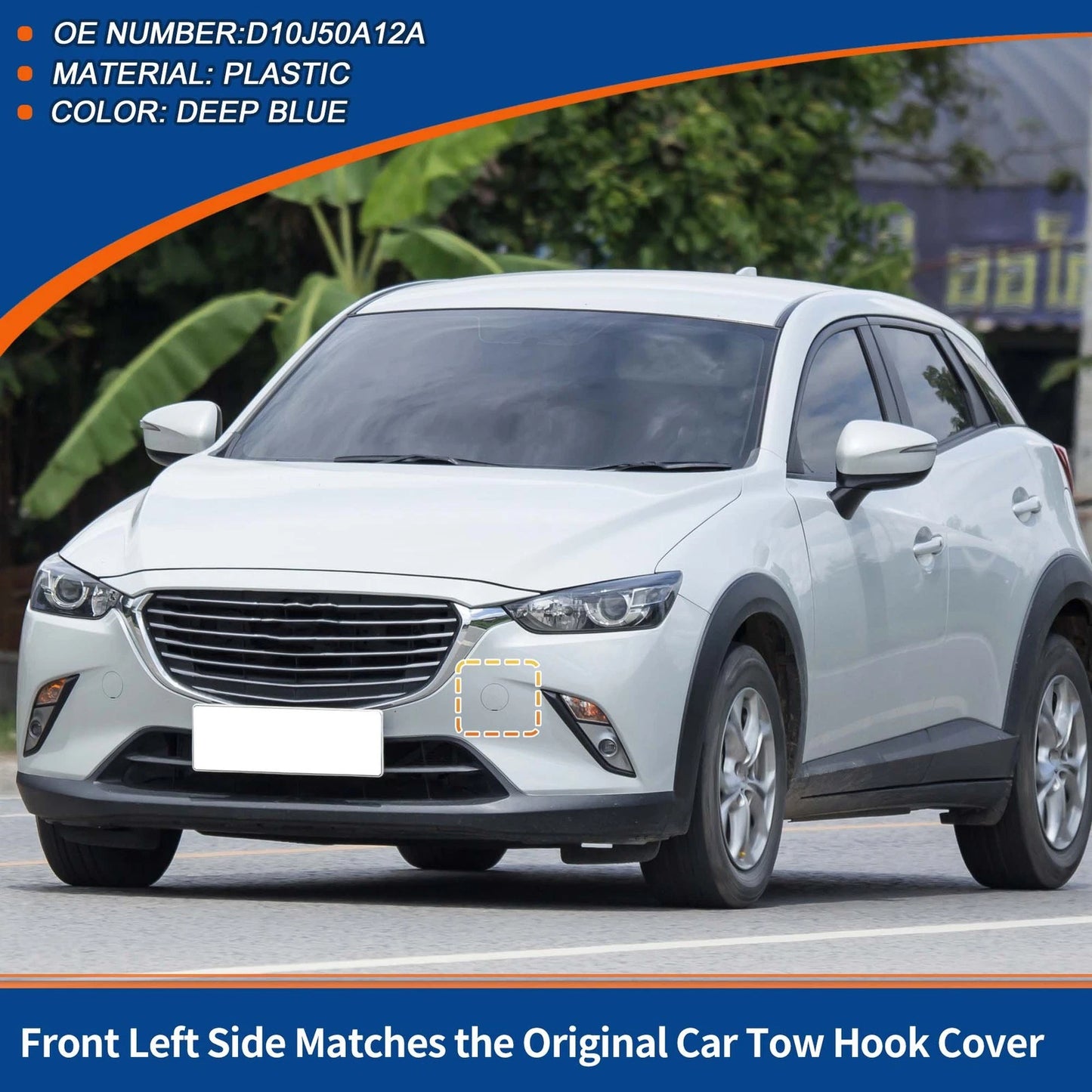 Tow Hook Cover for Mazda (D10J50A12A) Deep Blue (2014-2019)