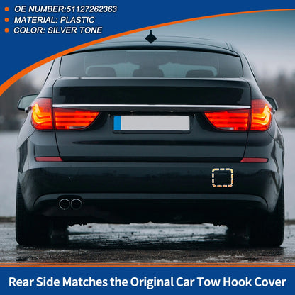 Bumper Tow Hook Cover for BMW 535i 550i GT Silver Tone