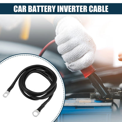 Cable 5/16-3/8 in 5 ft Inverter Battery Wire Black for Car Make Model
