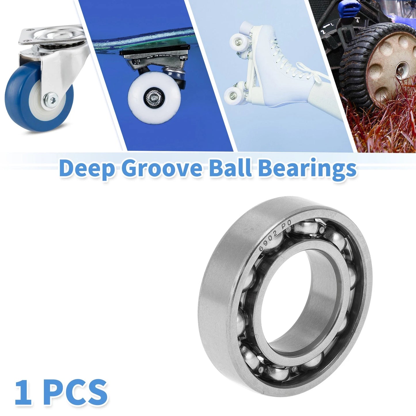 15x28x7mm Deep Groove Ball Bearing for Scooter Skateboard Wheel