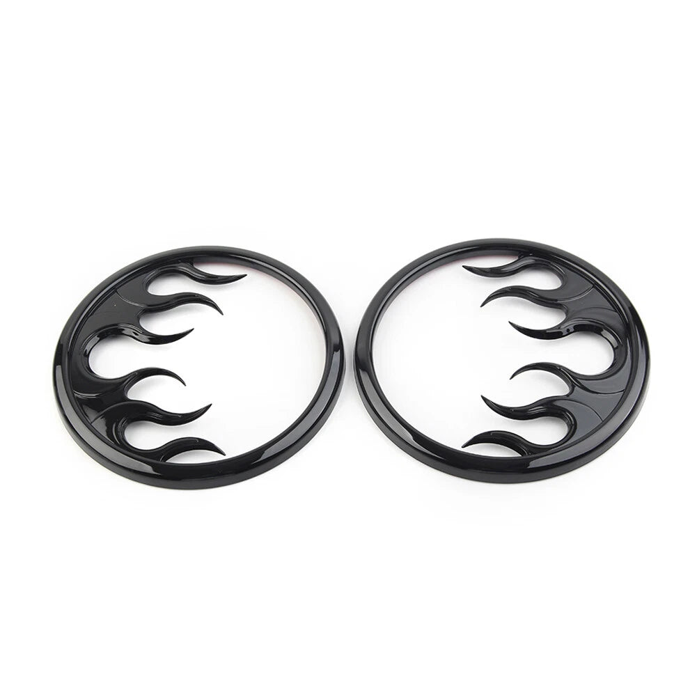 Motorcycle Front Speaker Grill Trim Covers for Harley Electra Glide (14-22)