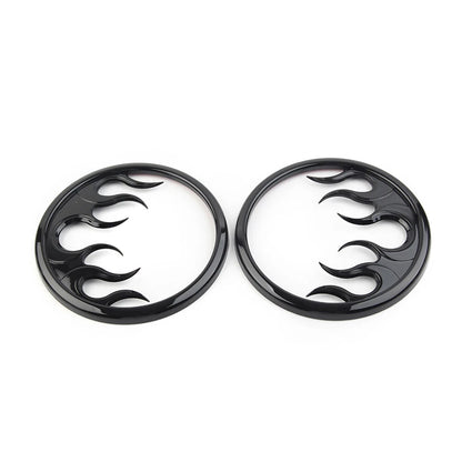 Motorcycle Front Speaker Grill Trim Covers for Harley Electra Glide (14-22)
