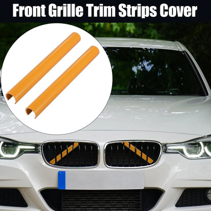 Car ABS Front Grille Trim Strips Covers Yellow for BMW 5 6 7 Series (2010-2020)