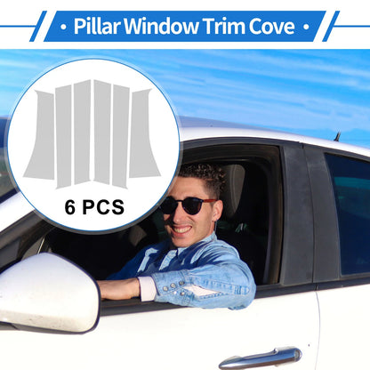 6 Pcs Door Pillar Window Trim for Mitsubishi Xpander (2017-2025) Silver