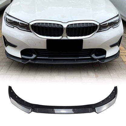 Front Bumper Lip Spoiler for BMW 3 Series G20 G21 320i (2019-2022) Carbon Black