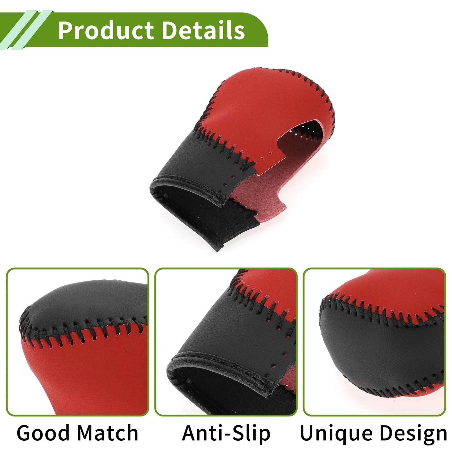 Gear Shift Knob Cover for Honda Civic 2022-2024 (1 Pc, Black Faux Leather)