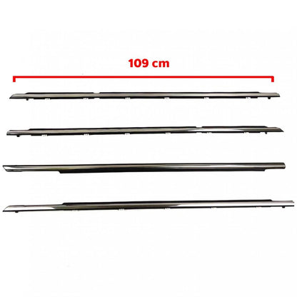 Outer Weatherstip Door Belt Set 4 Chrome Fits Toyota Camry 4D Sedan 2002-06 D09