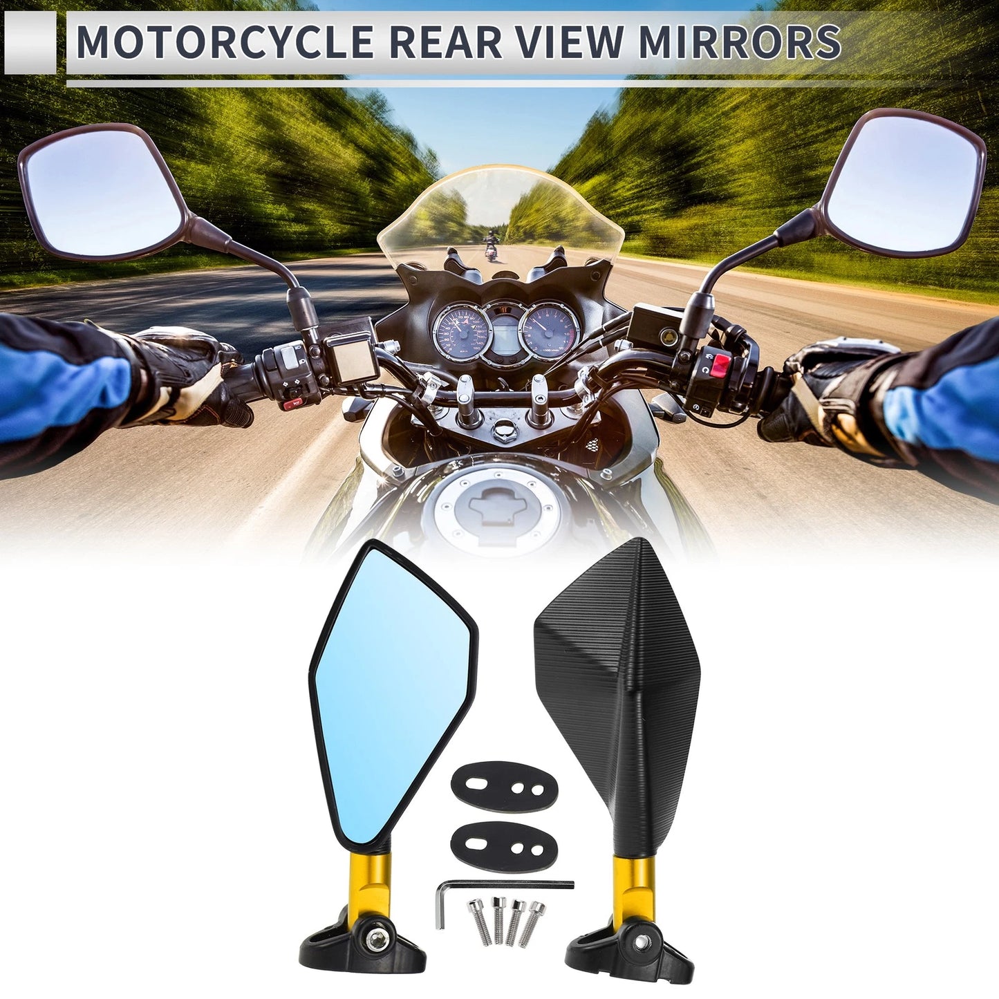 M6 Motorcycle Rear View Mirrors Handlebar Mirrors for M6