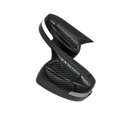 Black Carbon Fiber Side Mirror Covers for 2013-2016 Mitsubishi Lancer EVO