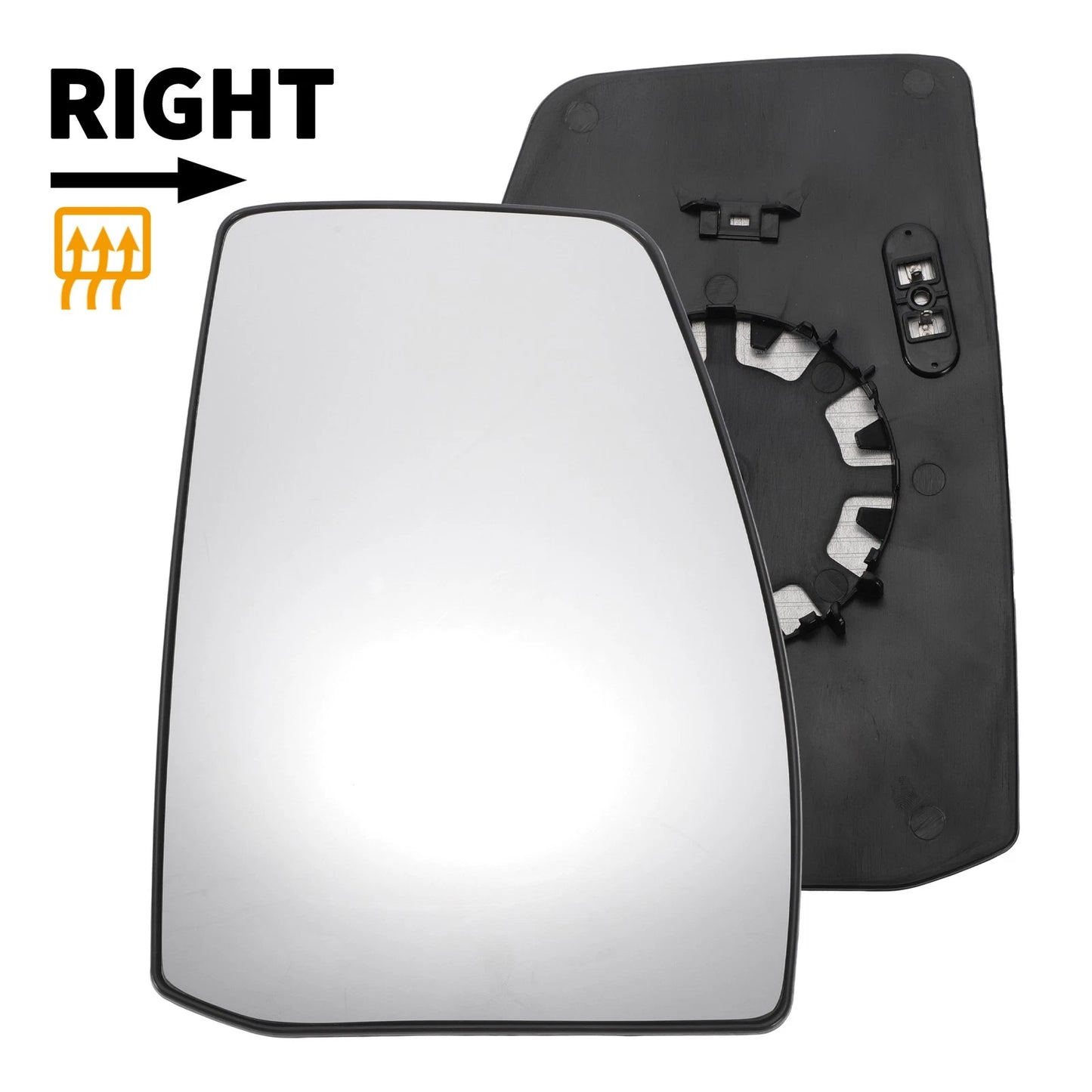 Right Side White Heated Mirror Glass for Ford Tourneo (2012-2022)