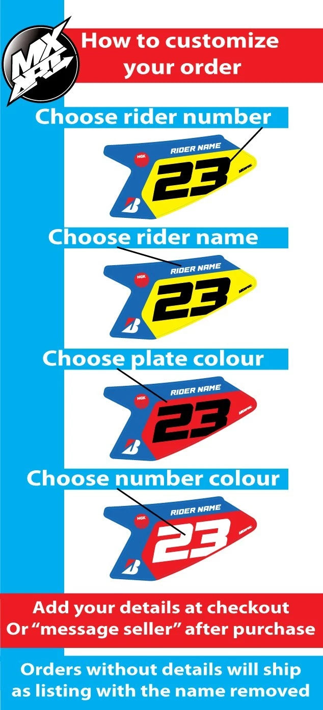 Rush Style Sticker Kit for Honda CRF 250R Graphics Decals (2022-2024)