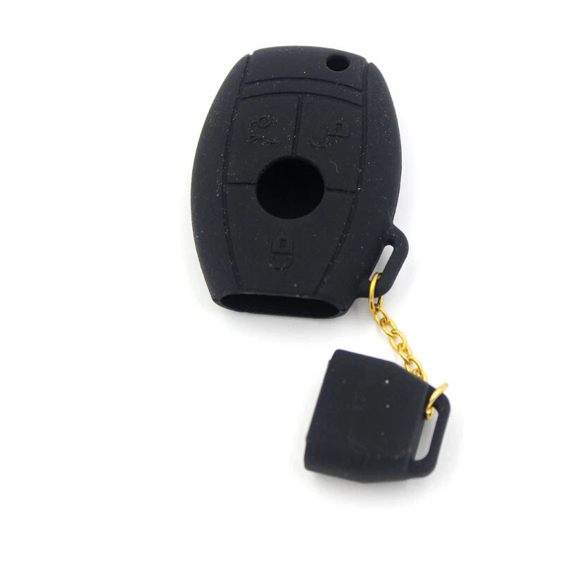 Black Car Key Cover Silicon FOB Bag Case Fit For Benz A B C E S GLE GLC Class