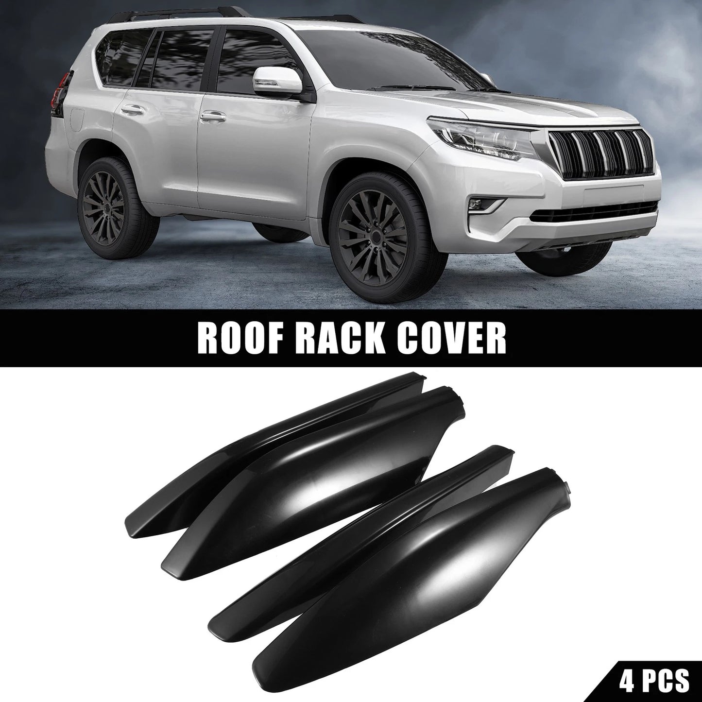 Roof Rack End Cap Covers for Toyota Land Cruiser (2004-2009)