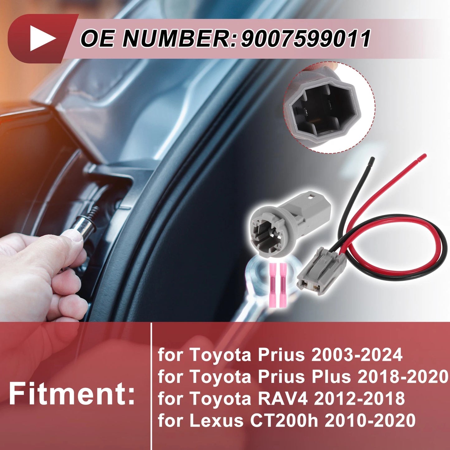 License Plate Light Socket Wiring for Toyota Prius (2003–2024)