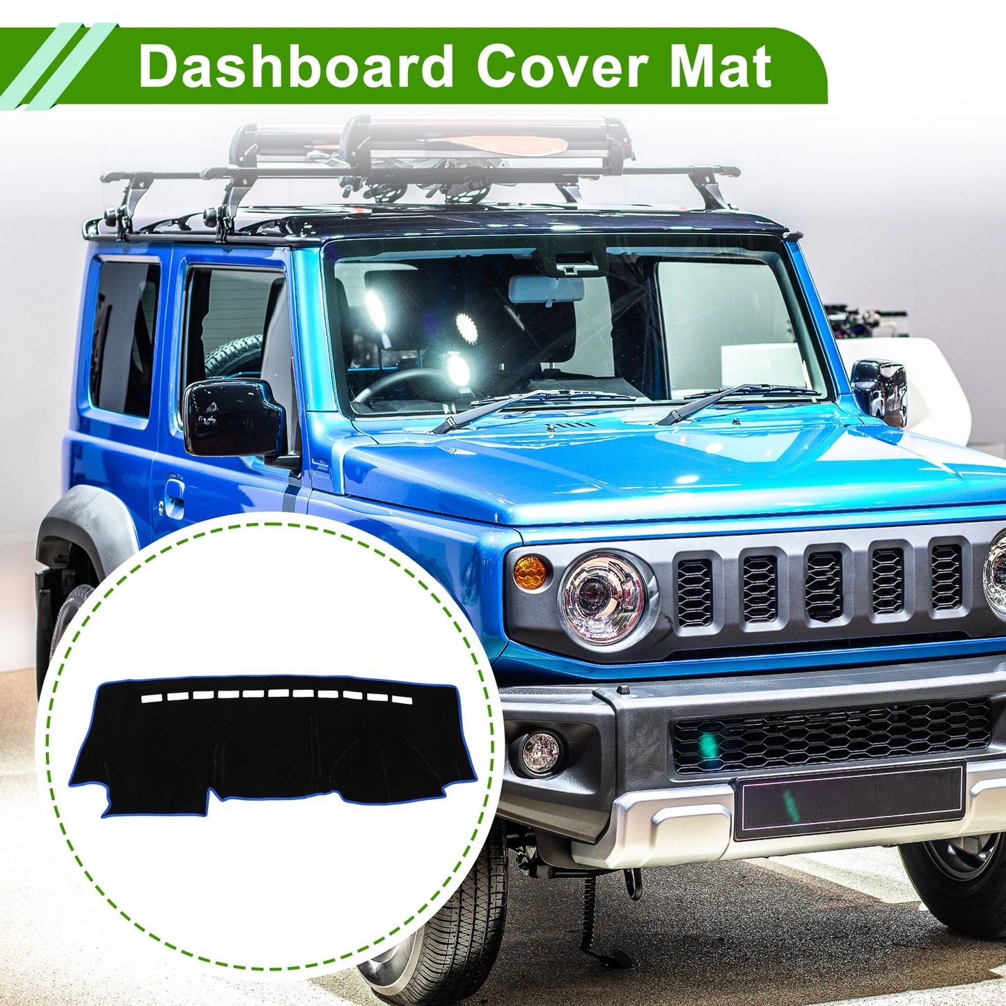 Dashboard Cover Black Blue for Suzuki Jimny JB23 JB33 JB43 (1998-2023)