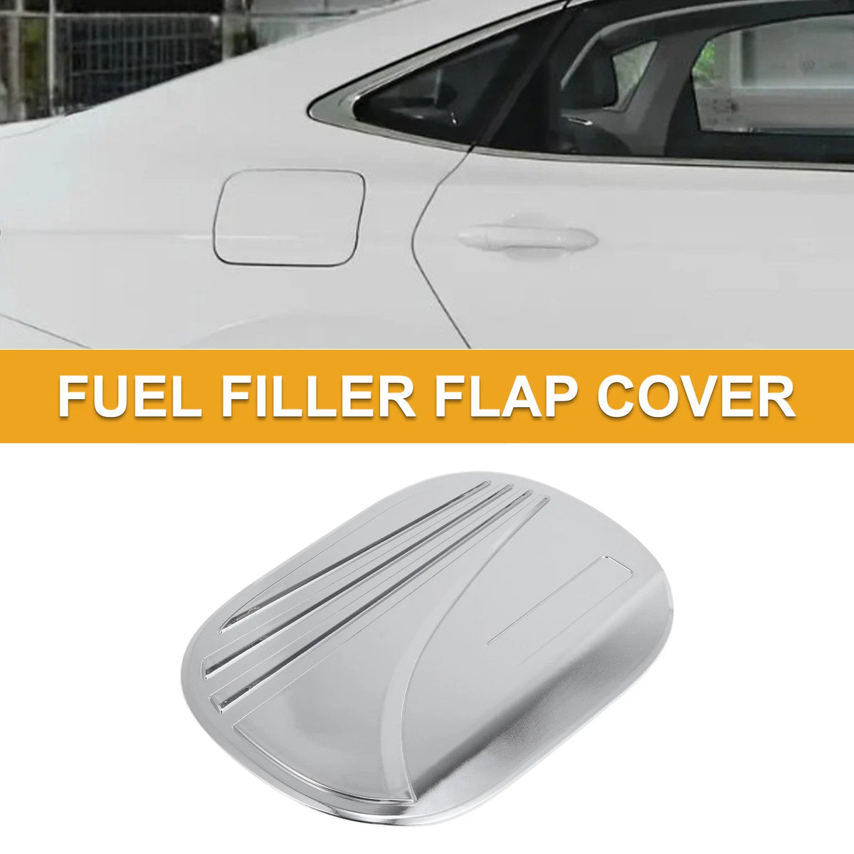 Fuel Tank Door Cap for Hyundai Tucson 2019-2020 Chrome Silver Tone