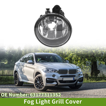Right Fog Light Grill for BMW X6 2013-2015 (1 x Clear, Black)