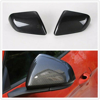 2 x Carbon Fiber Rearview Mirror Covers for Ford Mustang (2015-2022)