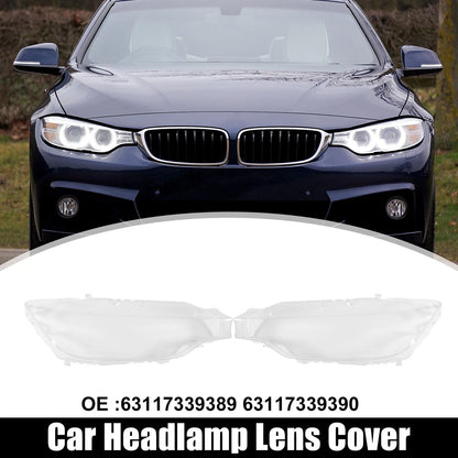 Pair Front Headlight Lens Cover for BMW F30 F31 F35 (2013-2016)
