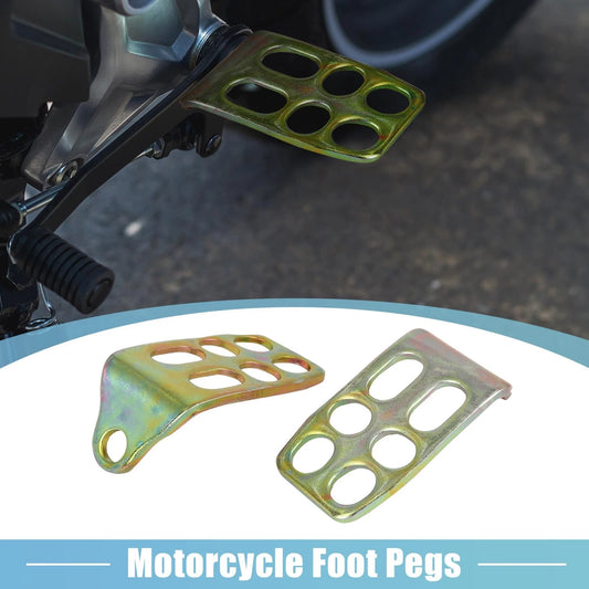 1 Pair 12mm Rearsets Footrest Footpeg Bronze Tone for Motorcycle