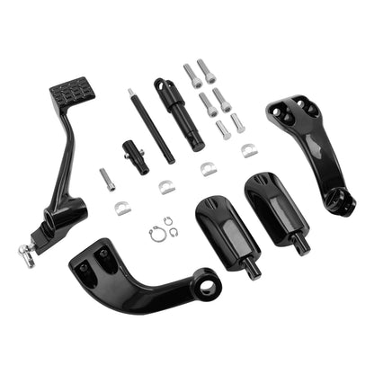 Black Mid-Controls Pegs Lever Kit for Harley Sportster XL 48 72 (2014-2022)