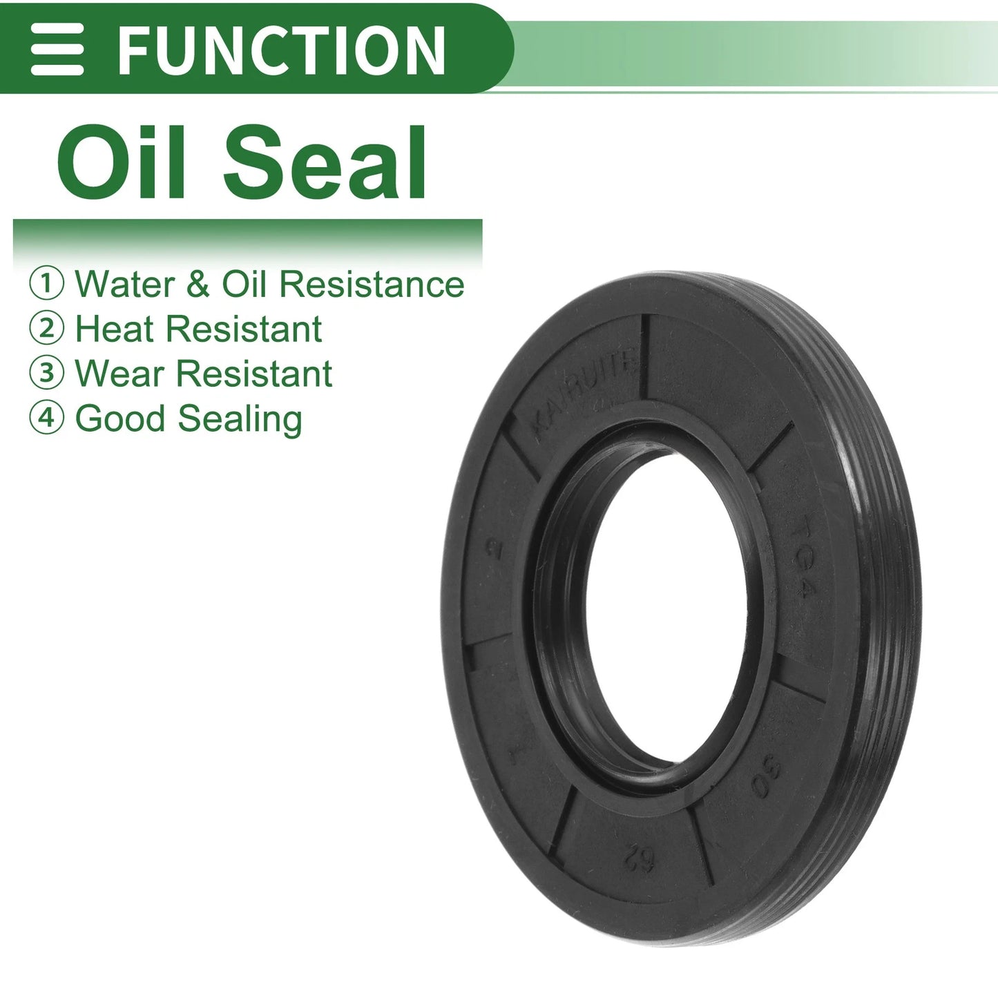 Oil Seal TG4 Lip Seal Ring Shaft Seal NBR Rubber 30x62x7mm Black 5 Pcs for TG4