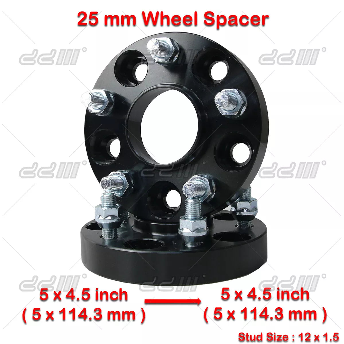 25mm 12x1.5 5x114.3 Hub Centric Wheel Spacers for Honda Civic/Accord (2006-2023)