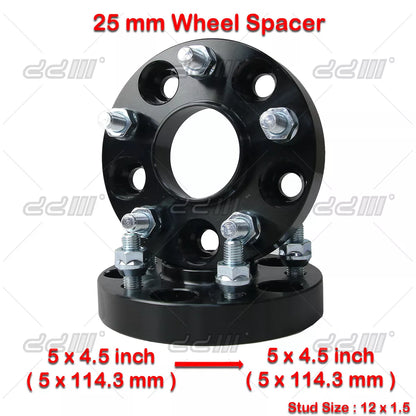 25mm 12x1.5 5x114.3 Hub Centric Wheel Spacers for Honda Civic/Accord (2006-2023)