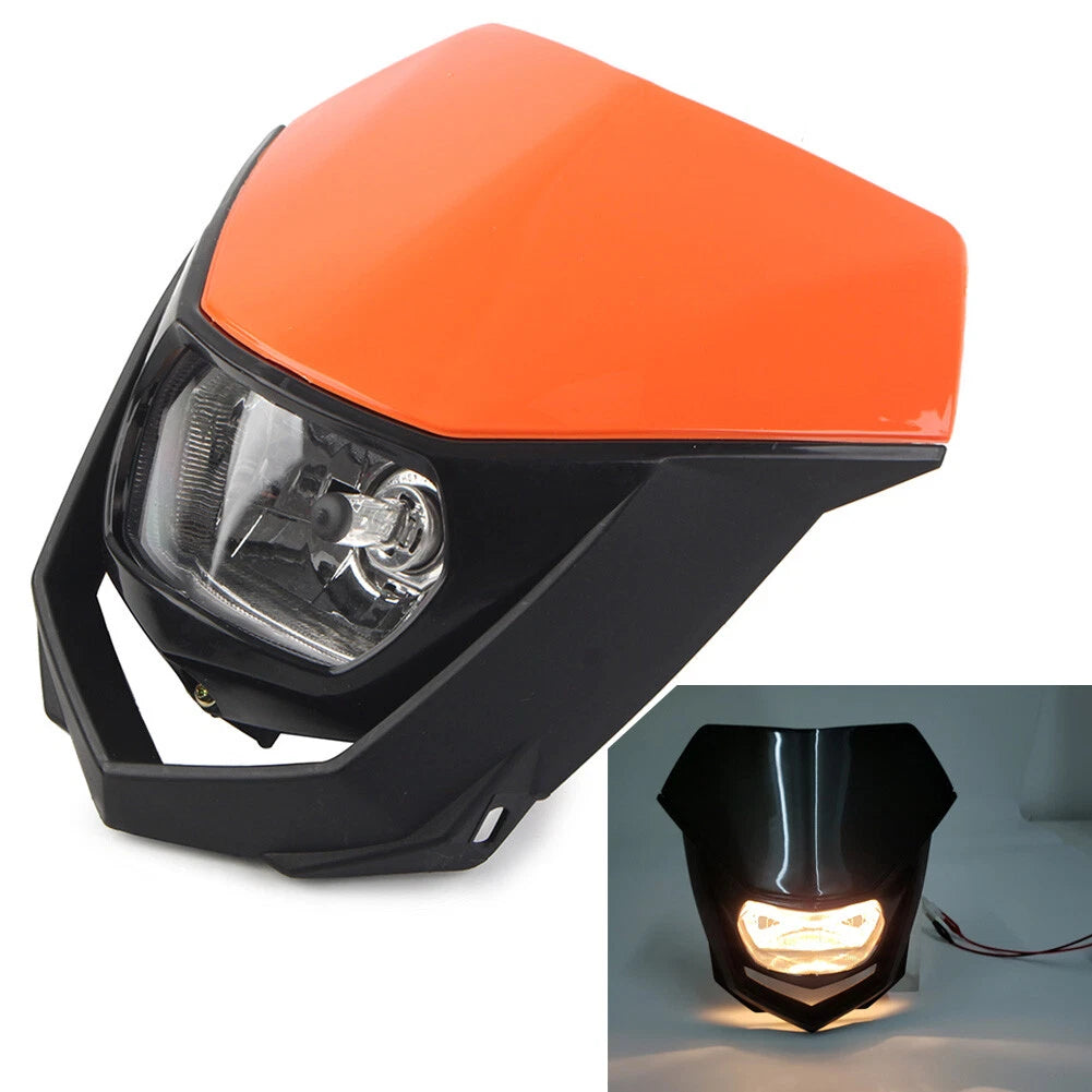 Universal Headlight Lamp for Supermoto & Dirt Bikes - Orange (No Year)