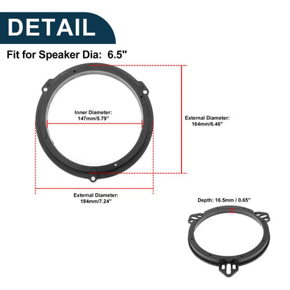 Speaker Spacer Ring Adapter for Ford Escape (2013-2022) - 2 x Tweeter Spacers