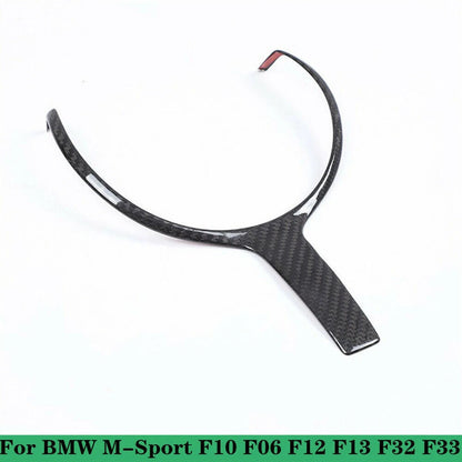 Black Carbon Fiber Look Steering Wheel Trim for BMW M-Sport F10 F06 F12 F13 F32