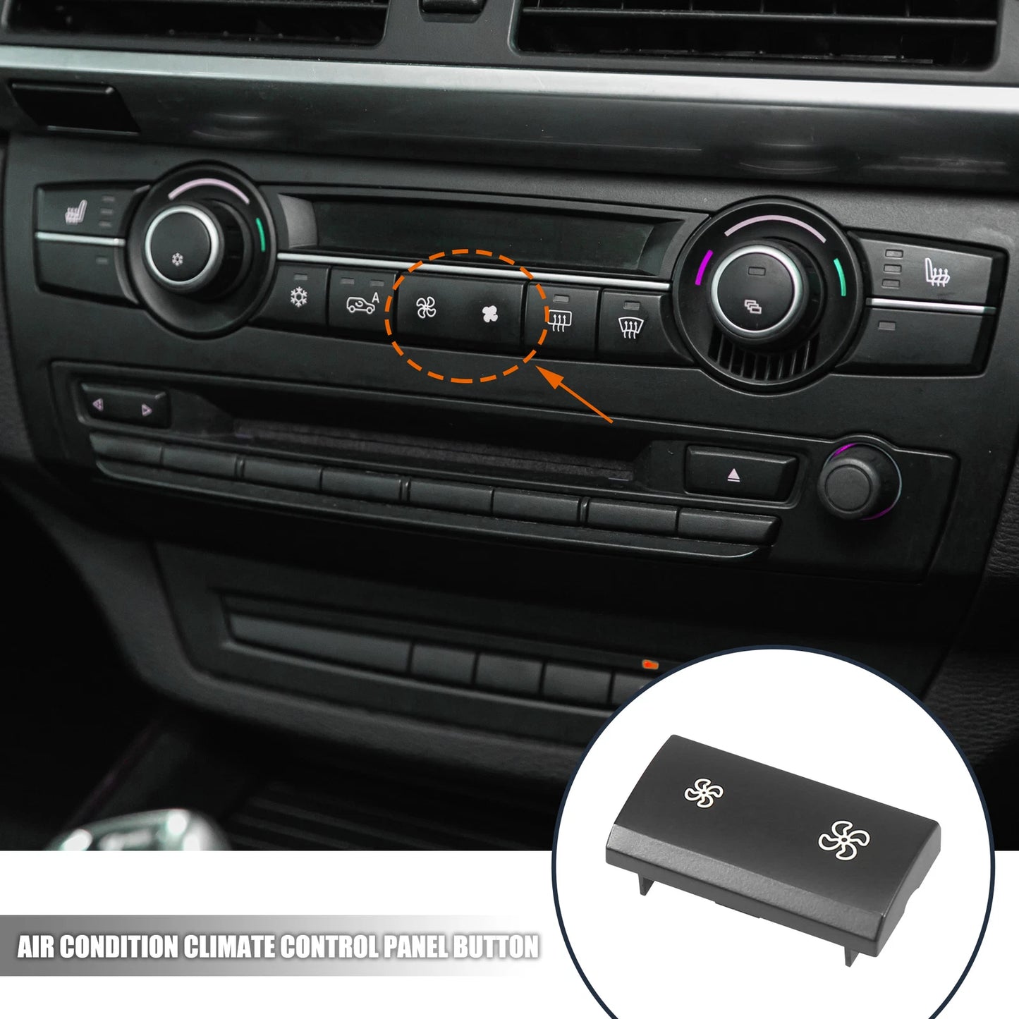 Car Air Conditioning Climate Control Button Cover for BMW X5 X6 (2007-2013)