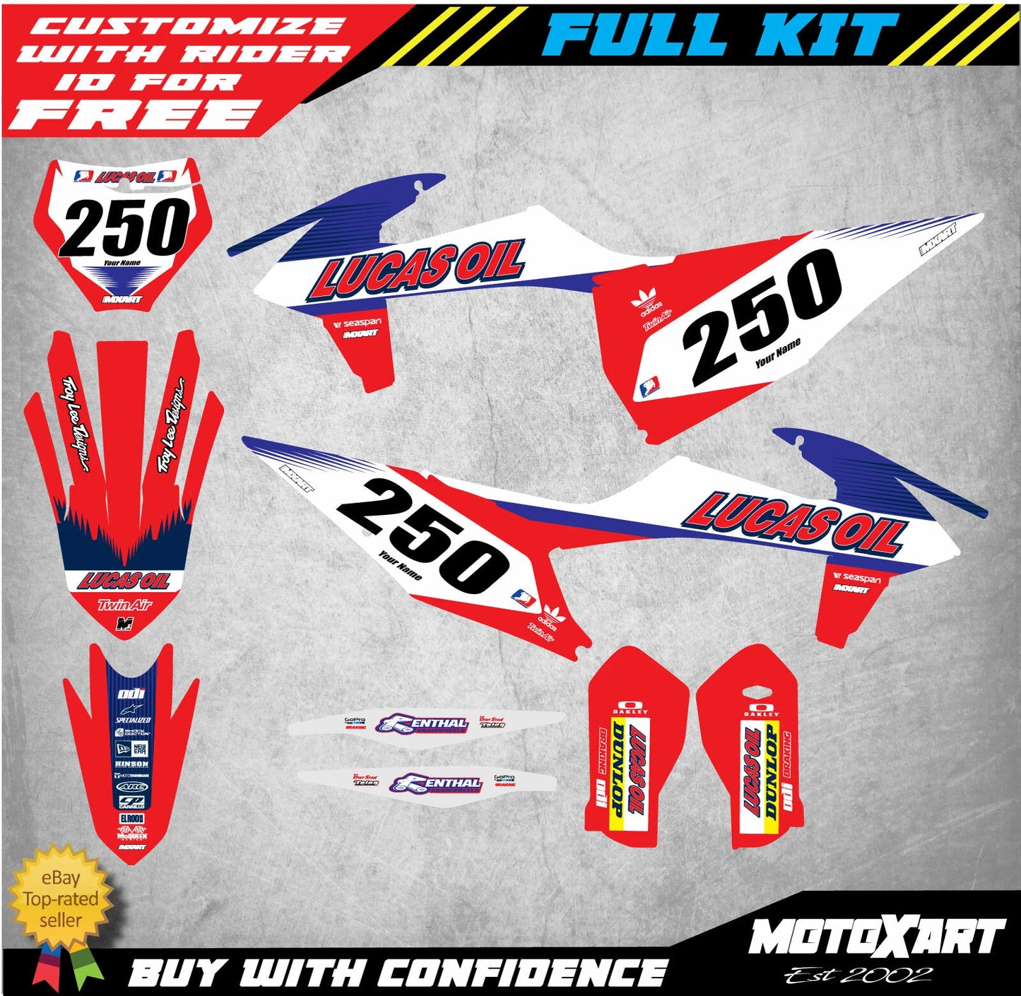 KTM SX 125 250 Custom Graphics Sticker Kit (2019-2021)